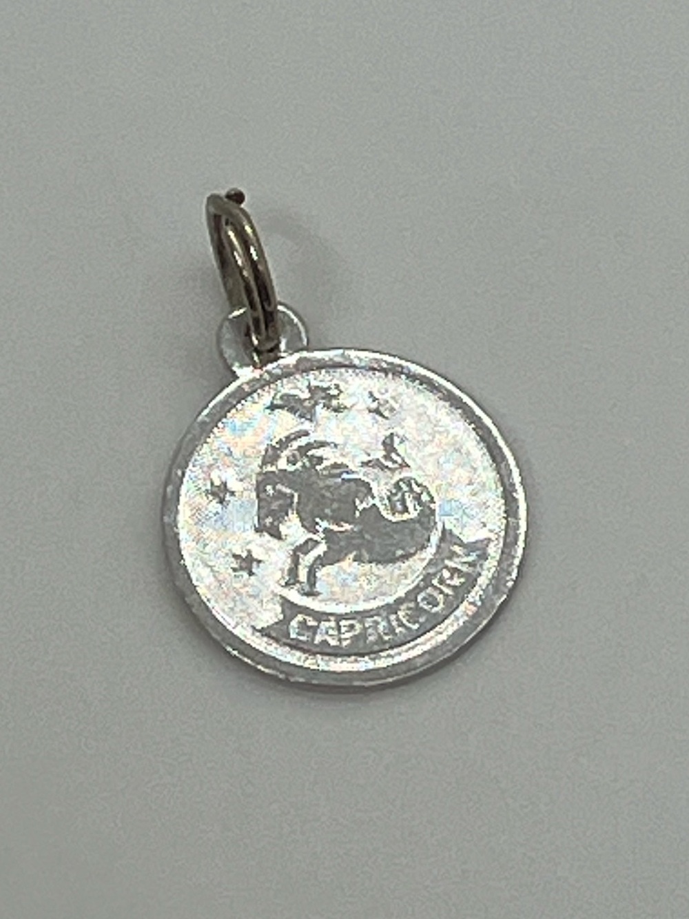 Vtg Sterling Capricorn Zodiac Astrology Mini Charm / Pendant
